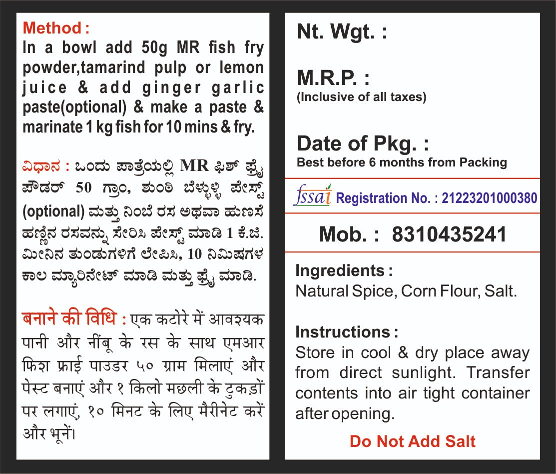 MR Fish Fry Powder