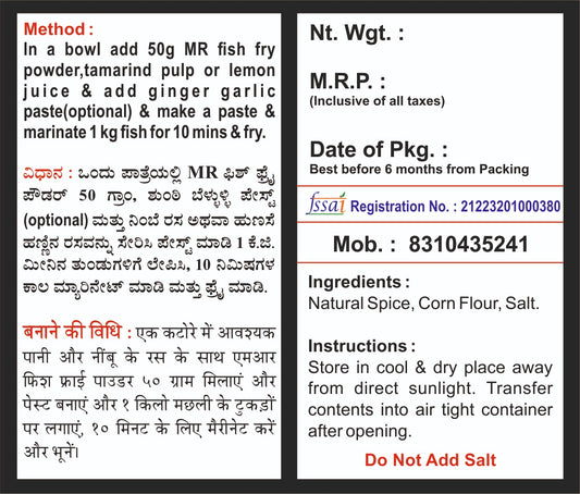 MR Fish Fry Powder